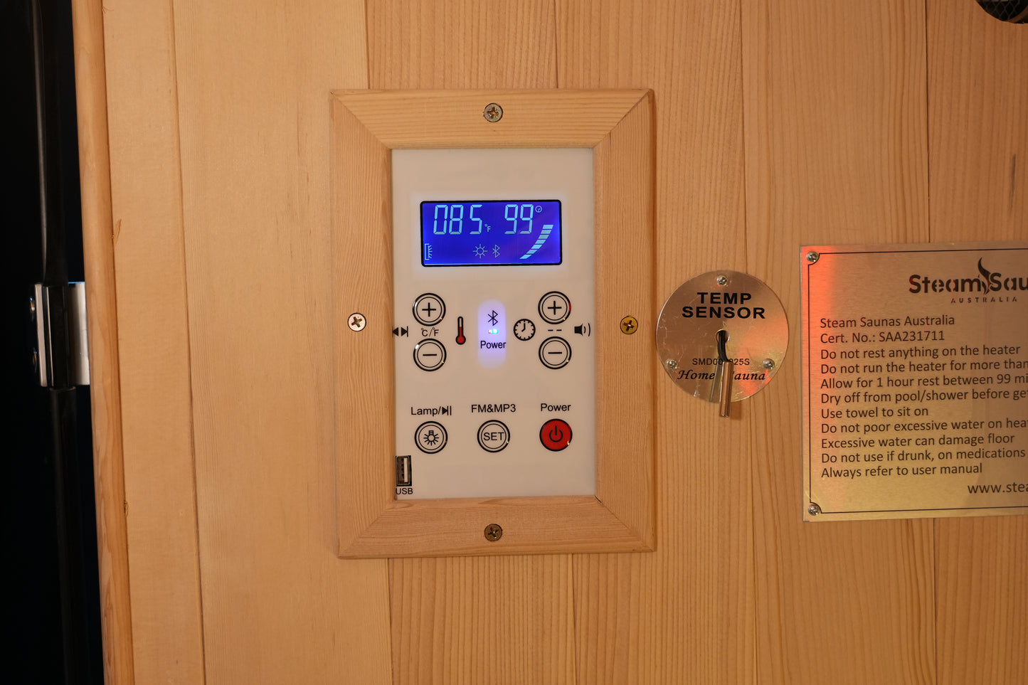 Single Bench Modern Box Outdoor Sauna