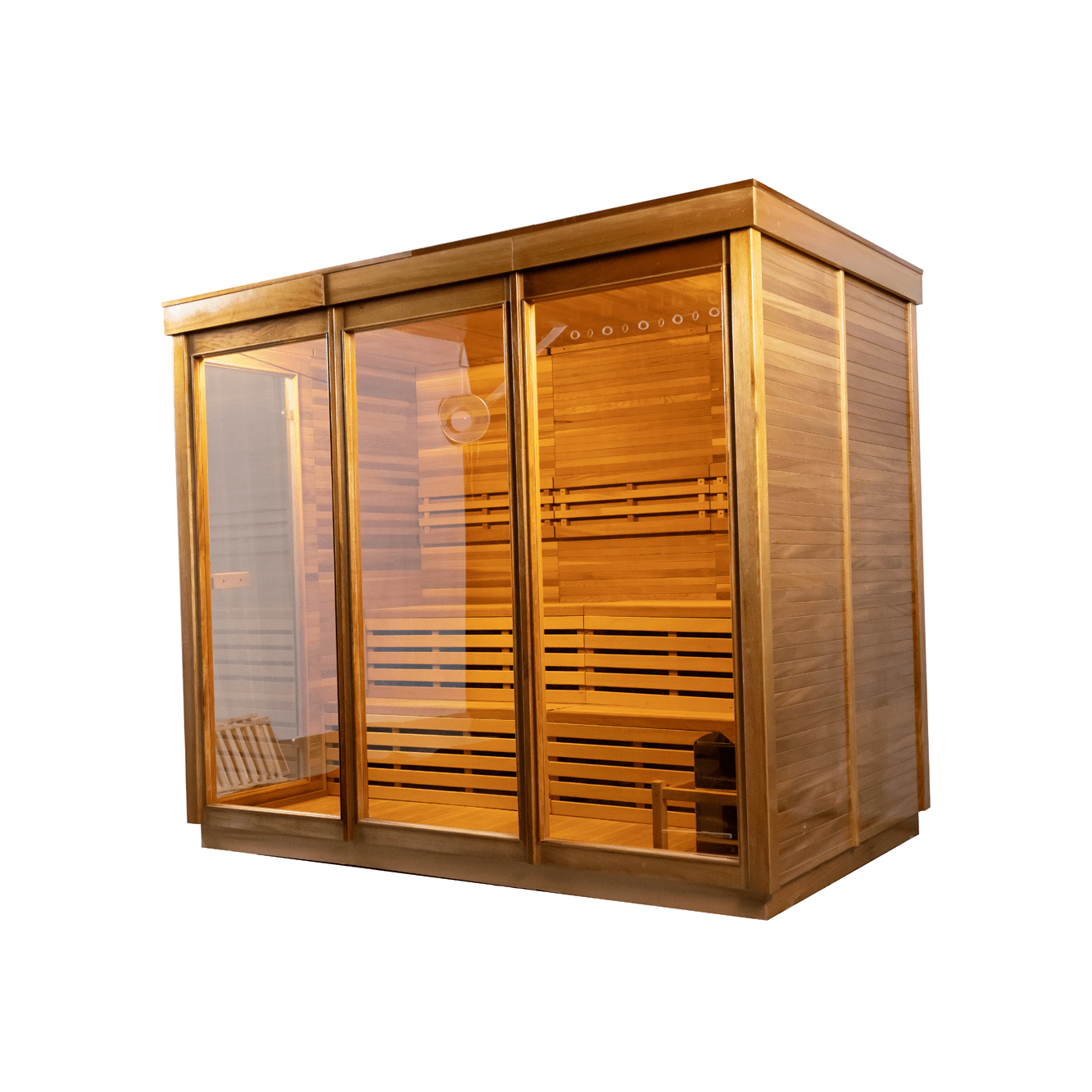 Dual Bench Modern Box Outdoor Sauna