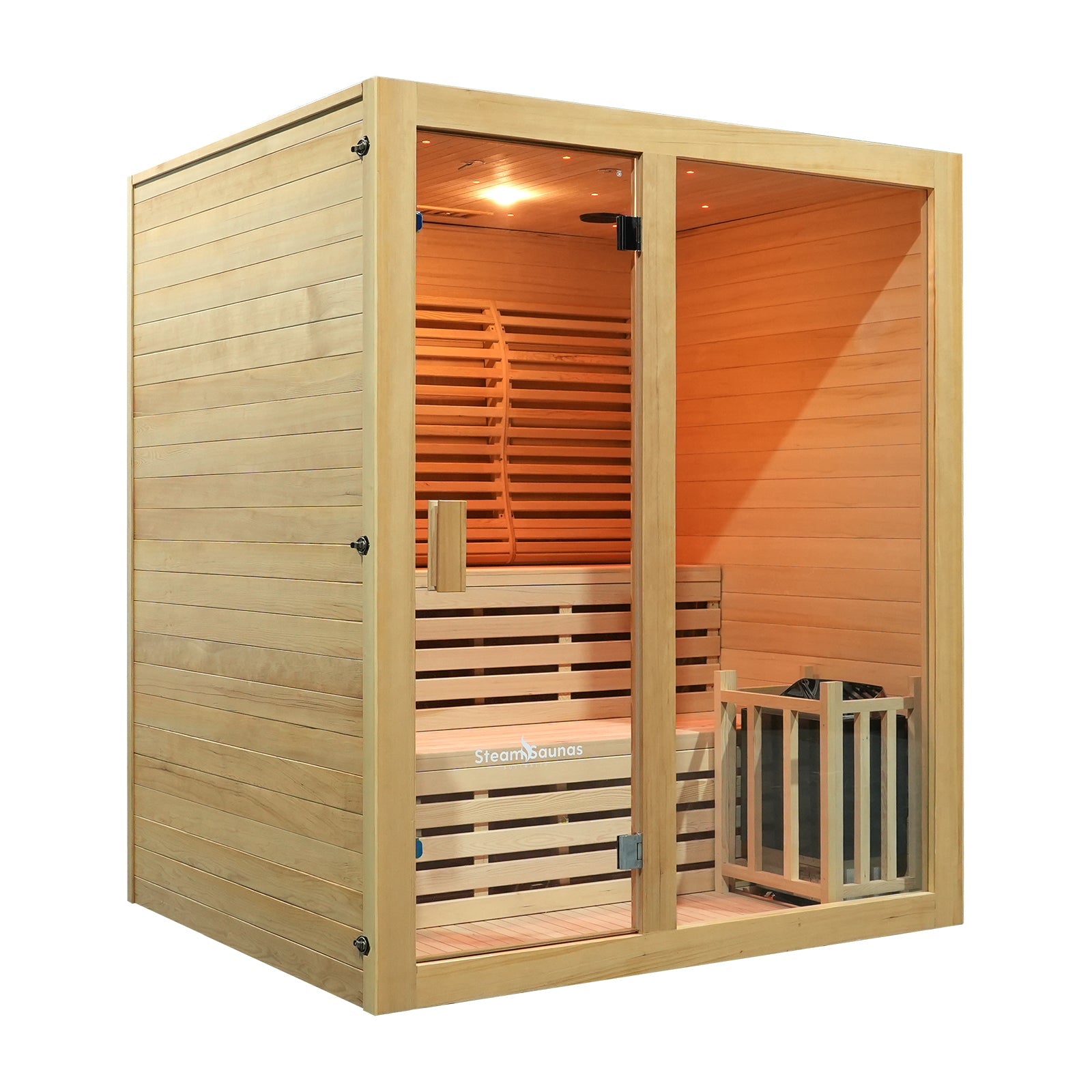 6 Person Dual Bench Indoor Sauna - Steam Saunas