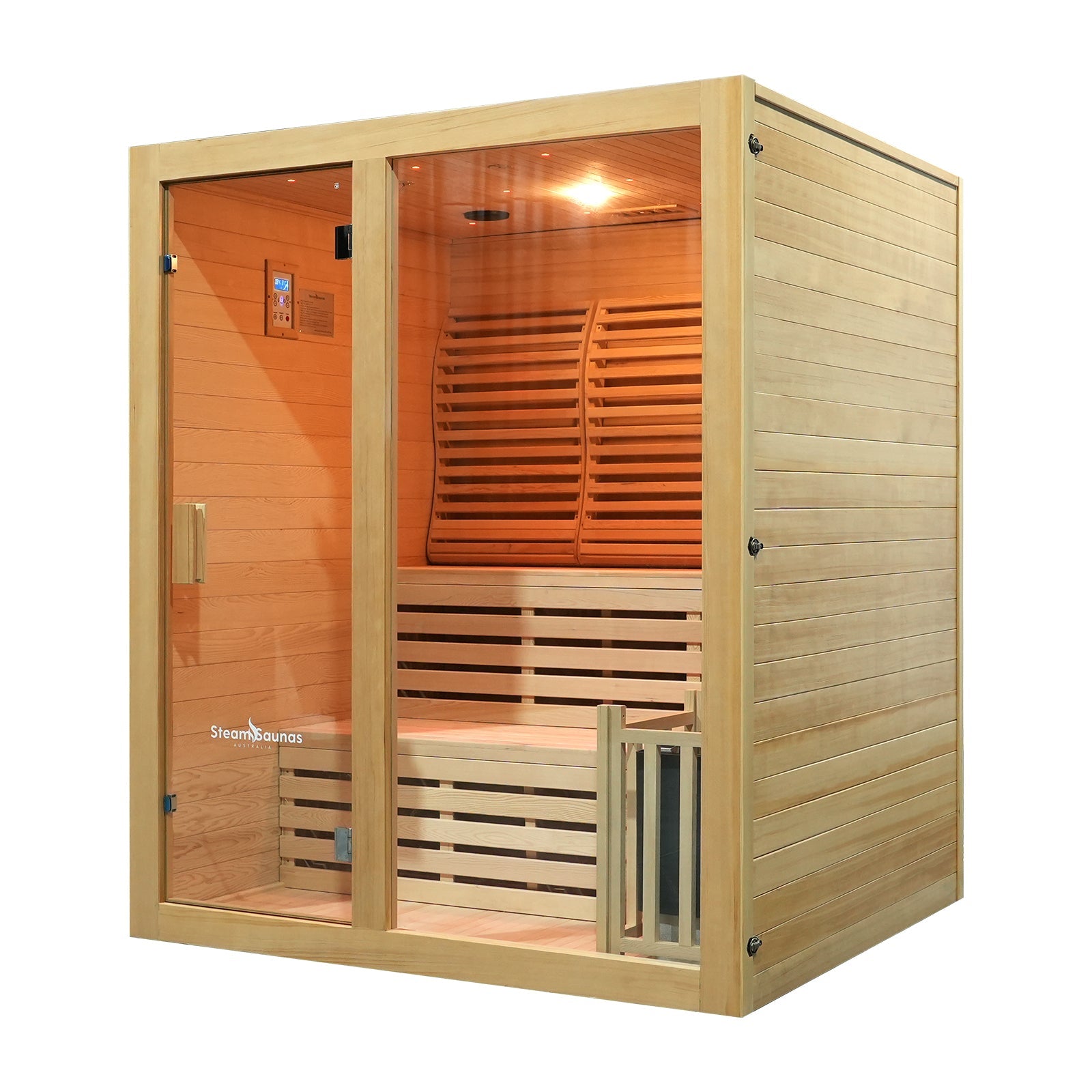 6 Person Dual Bench Indoor Sauna - Steam Saunas