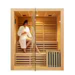 6 Person Dual Bench Indoor Sauna - Steam Saunas