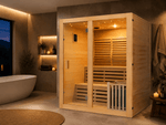 6 Person Dual Bench Indoor Sauna - Steam Saunas