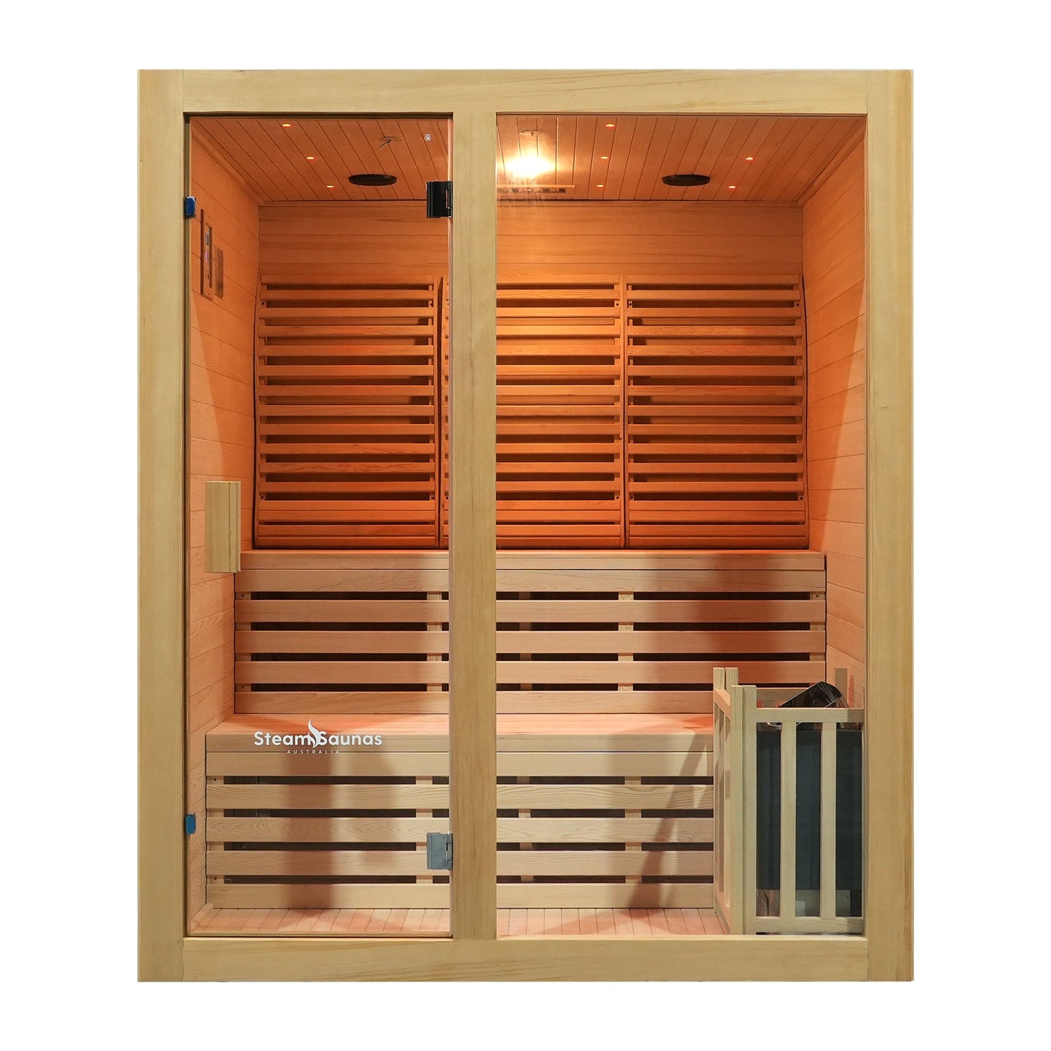 6 Person Dual Bench Indoor Sauna - Steam Saunas