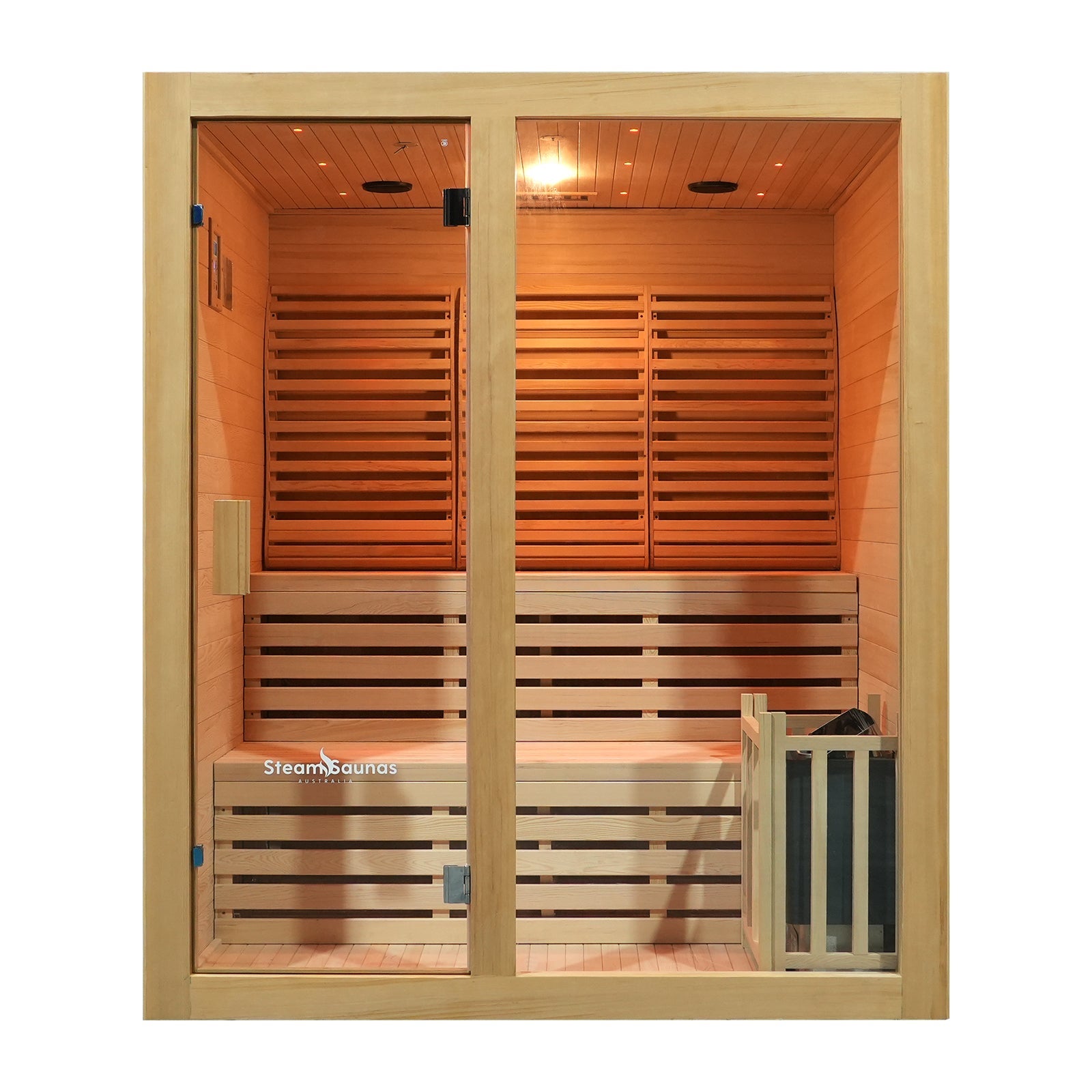 6 Person Dual Bench Indoor Sauna - Steam Saunas
