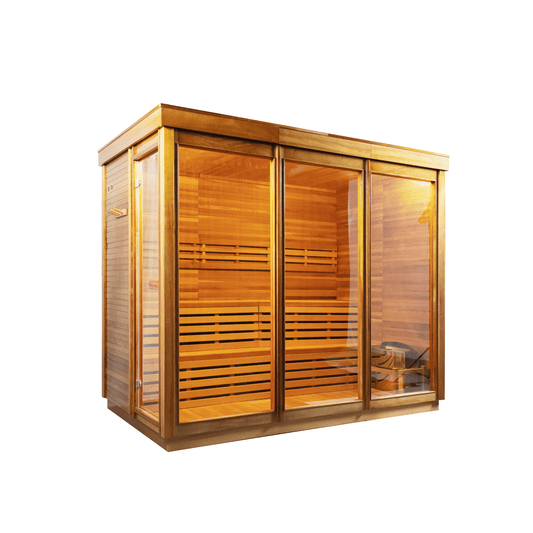 Dual Bench Modern Box Outdoor Sauna